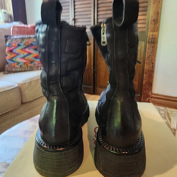 A.S.98 Lockwood Black Combat Boots - Picture 4 of 7